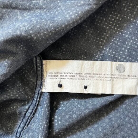 🧡3/15 Mango Man Casual Patchwork Blue Shirt Men's S - Picture 10 of 13